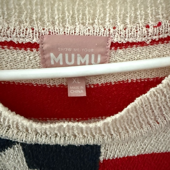 Show Me Your MuMu American Flag Crew Neck Sweater - Picture 3 of 3